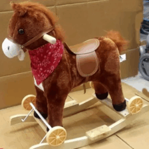 2 In 1 Rocking Horse with Pushing Wheel Cycle - Musical Horse